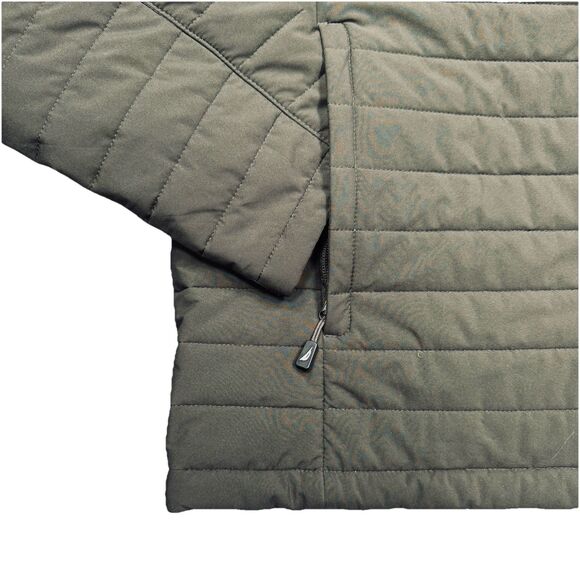 Nautica Mens XL Jacket Gray Yellow Full Zip Inner Pockets Wind Water Resistant - Picture 9 of 10